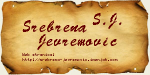 Srebrena Jevremović vizit kartica